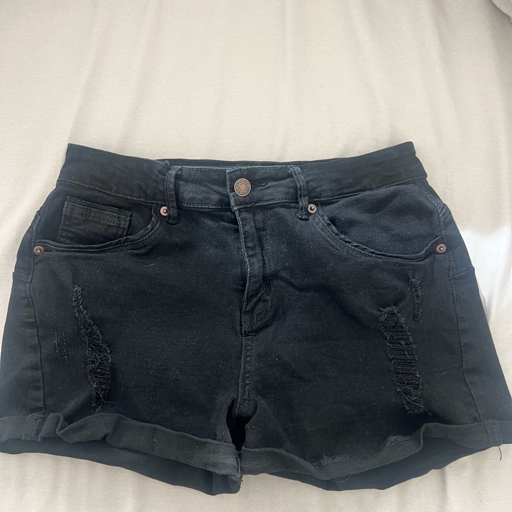 Stylish Black Denim Women's Shorts